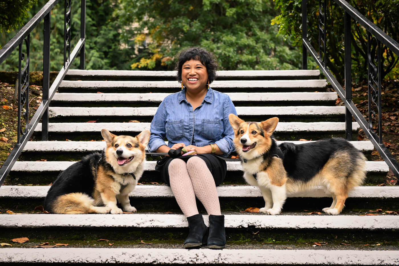 Luann with her dogs