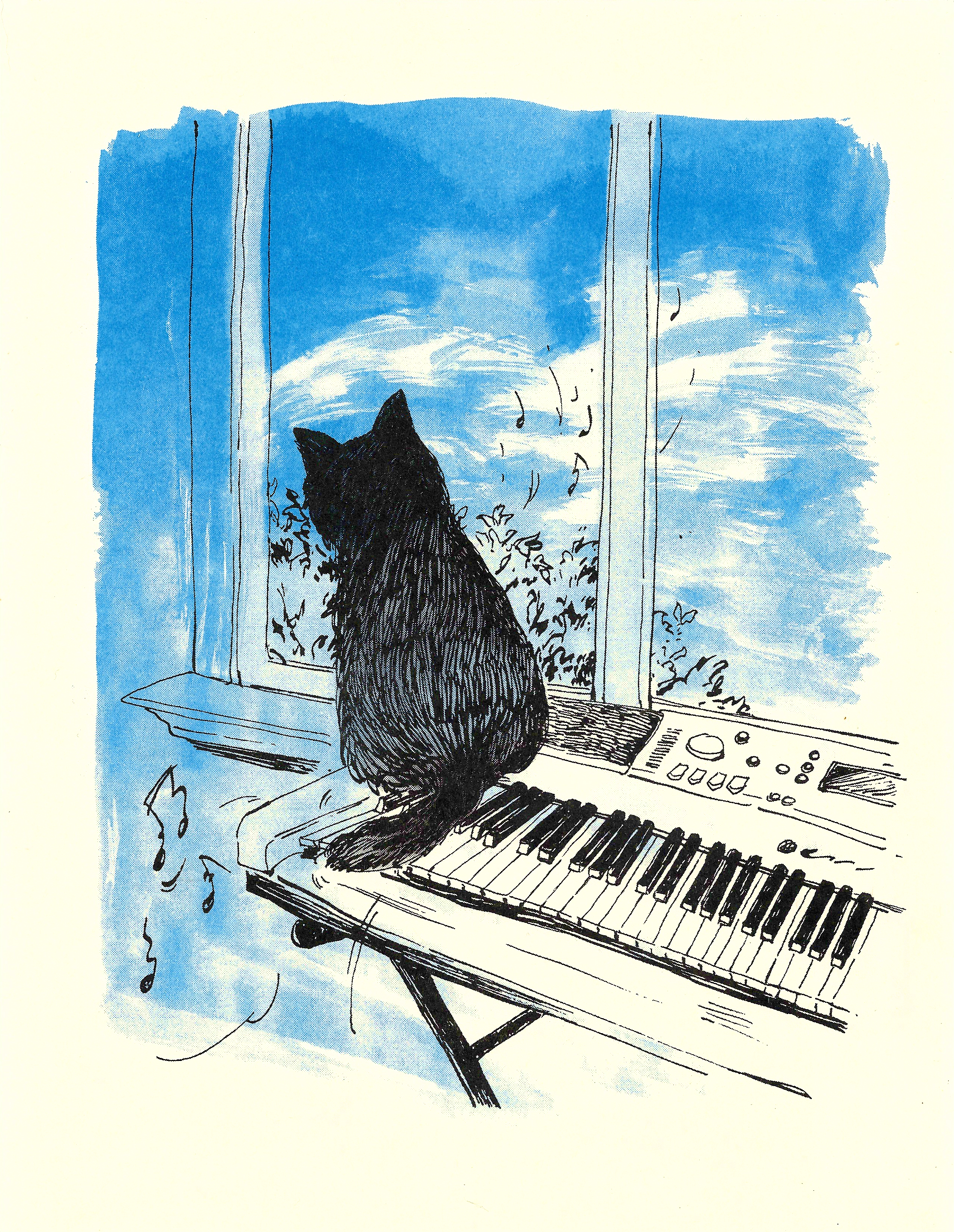 Blue skies illustration