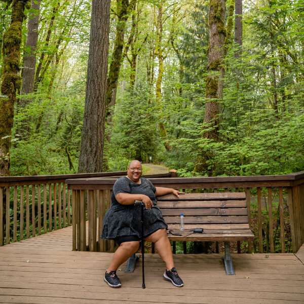 Disabled joy and nature